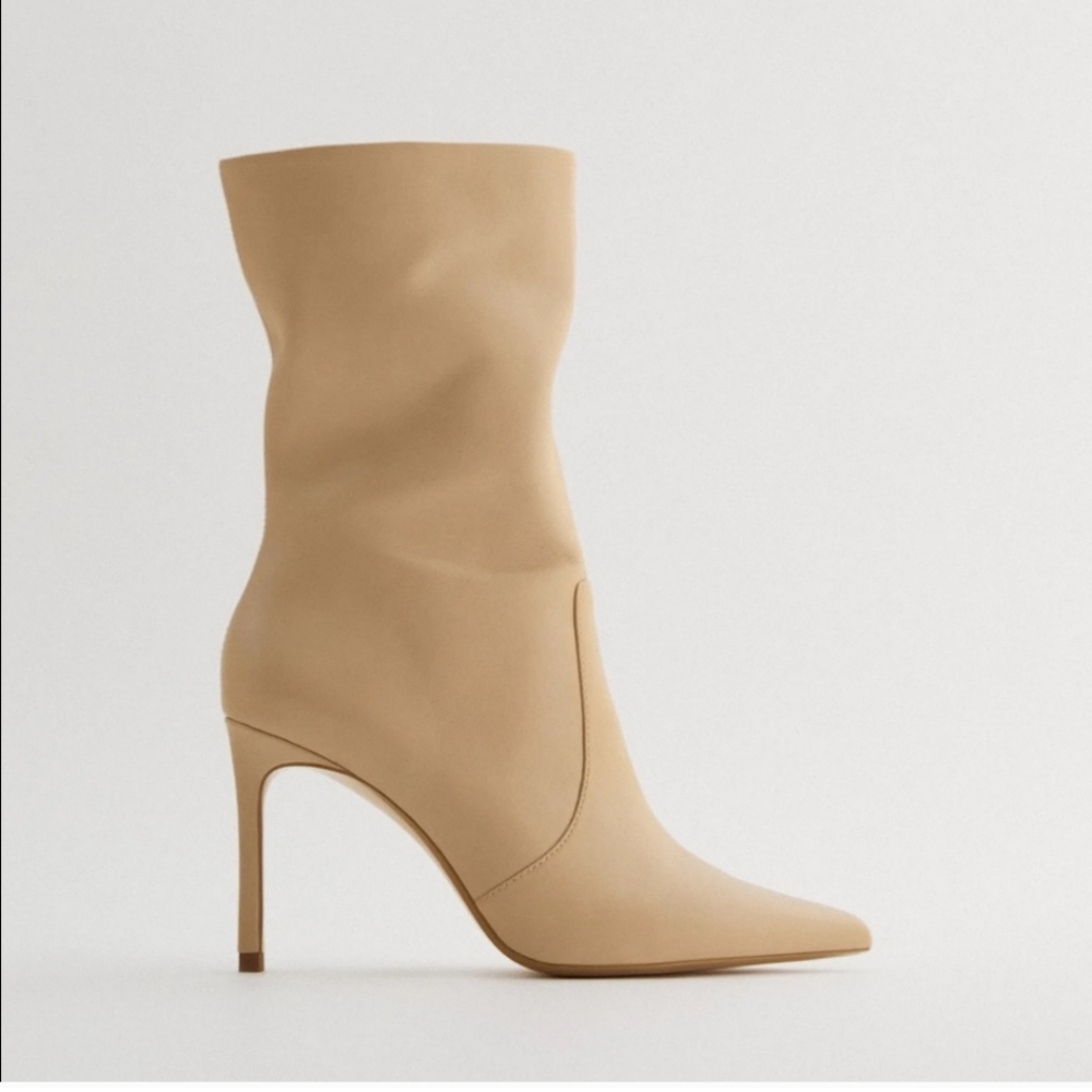 Zara Leather Tan Boots